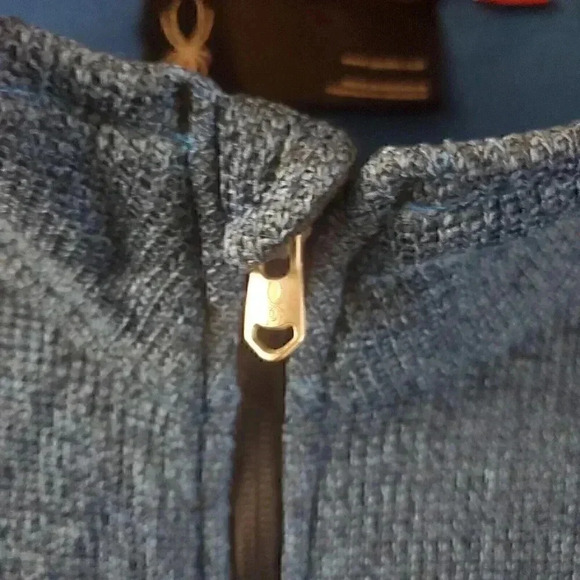 Spyder Men Fleece Jacket Full Zip Blue Heathered Knit Casual Size XL - Picture 7 of 9